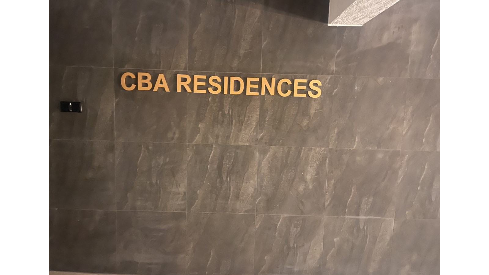 CBA Residences Logo on Building, Mesa Chorio, Cyprus