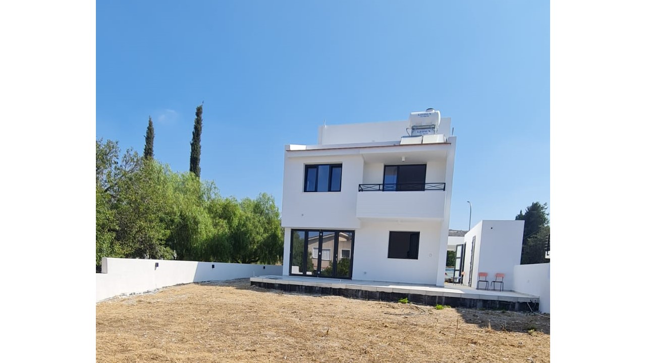 Back side of CBA Villa in Mesa Chorio, Cyprus